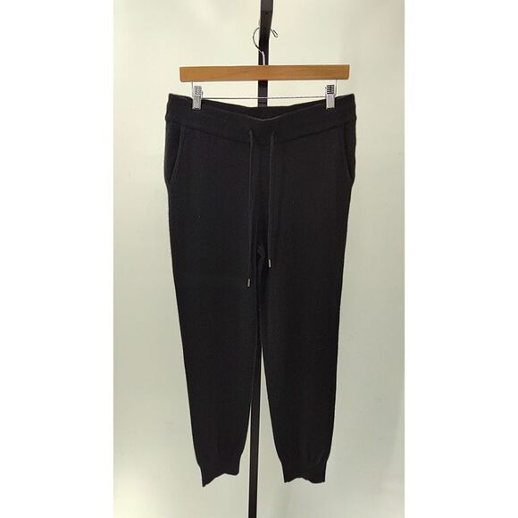 Quince Womens Mongolian Cashmere Sweatpants Black Pants M - Picture 1 of 2